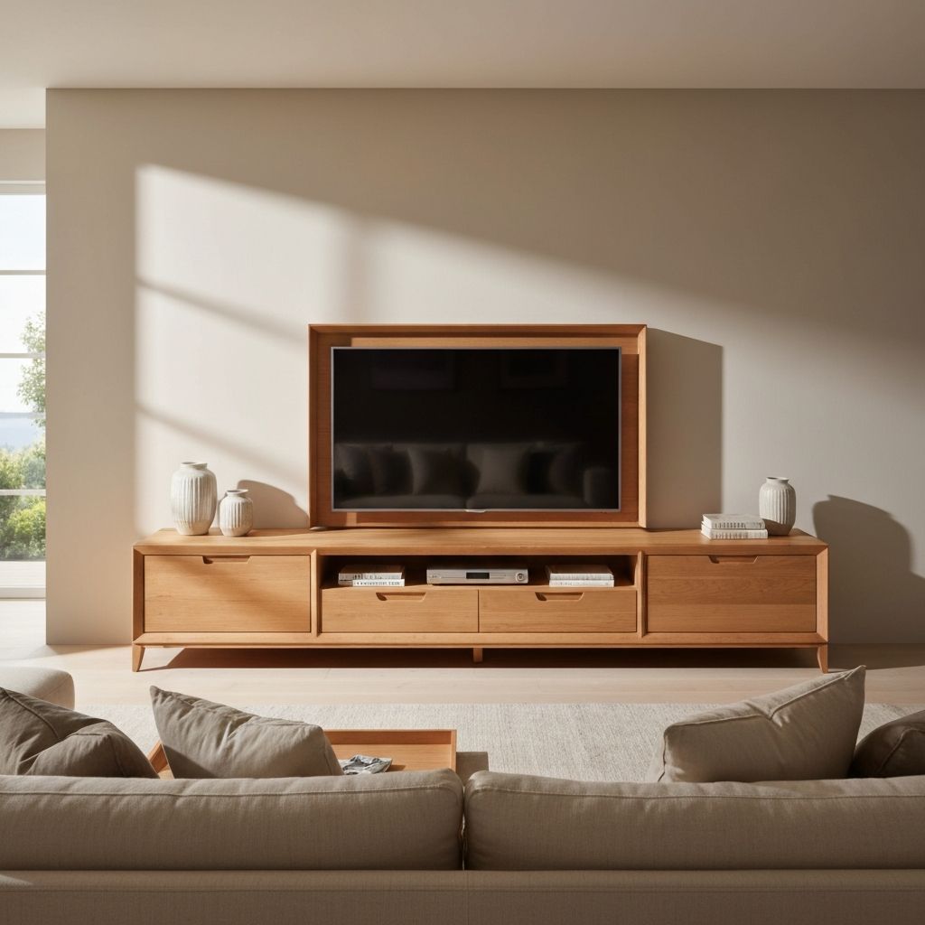 Teak TV Console